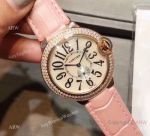 Fake Cartier Ballon Bleu Rose Gold Diamond Bezel 36mm Watch 